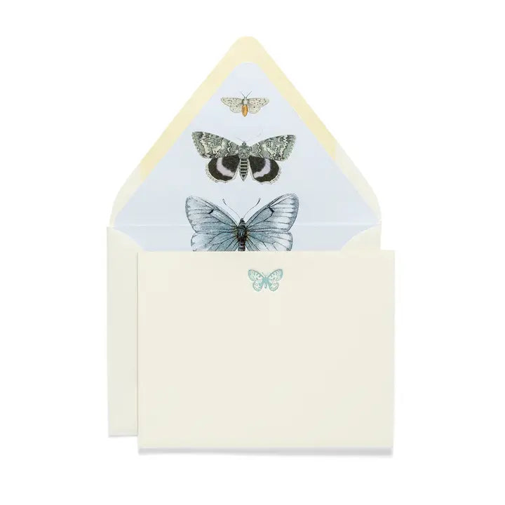 Butterfly - Letterpress Flat Notecard  4.25” x 5.5”  (6ct)