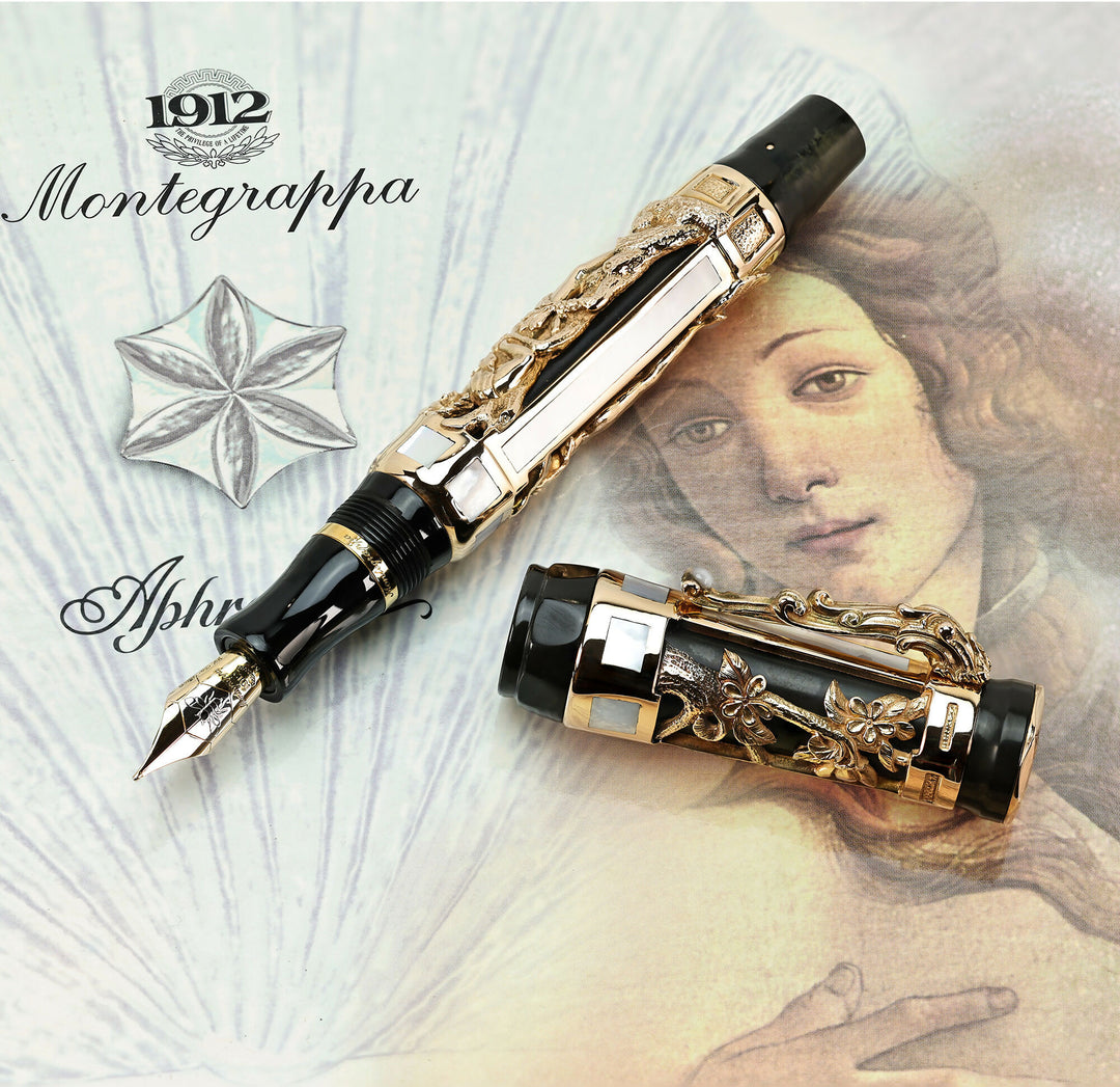 Montegrappa Limited Edition Aphrodite Fountain Pen in solid gold