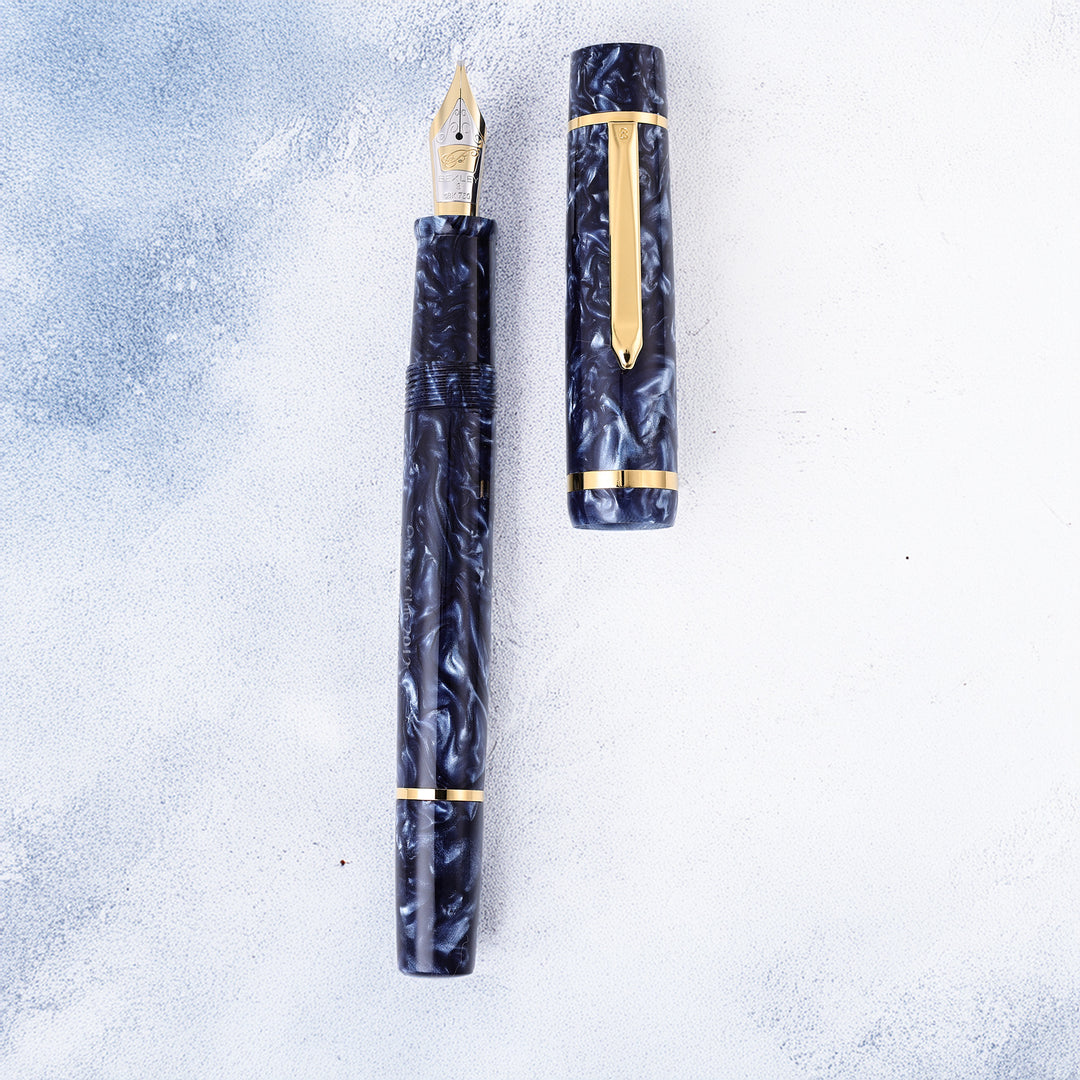 Bexley 2012 Owners Club Blue Marble Fountain Pen