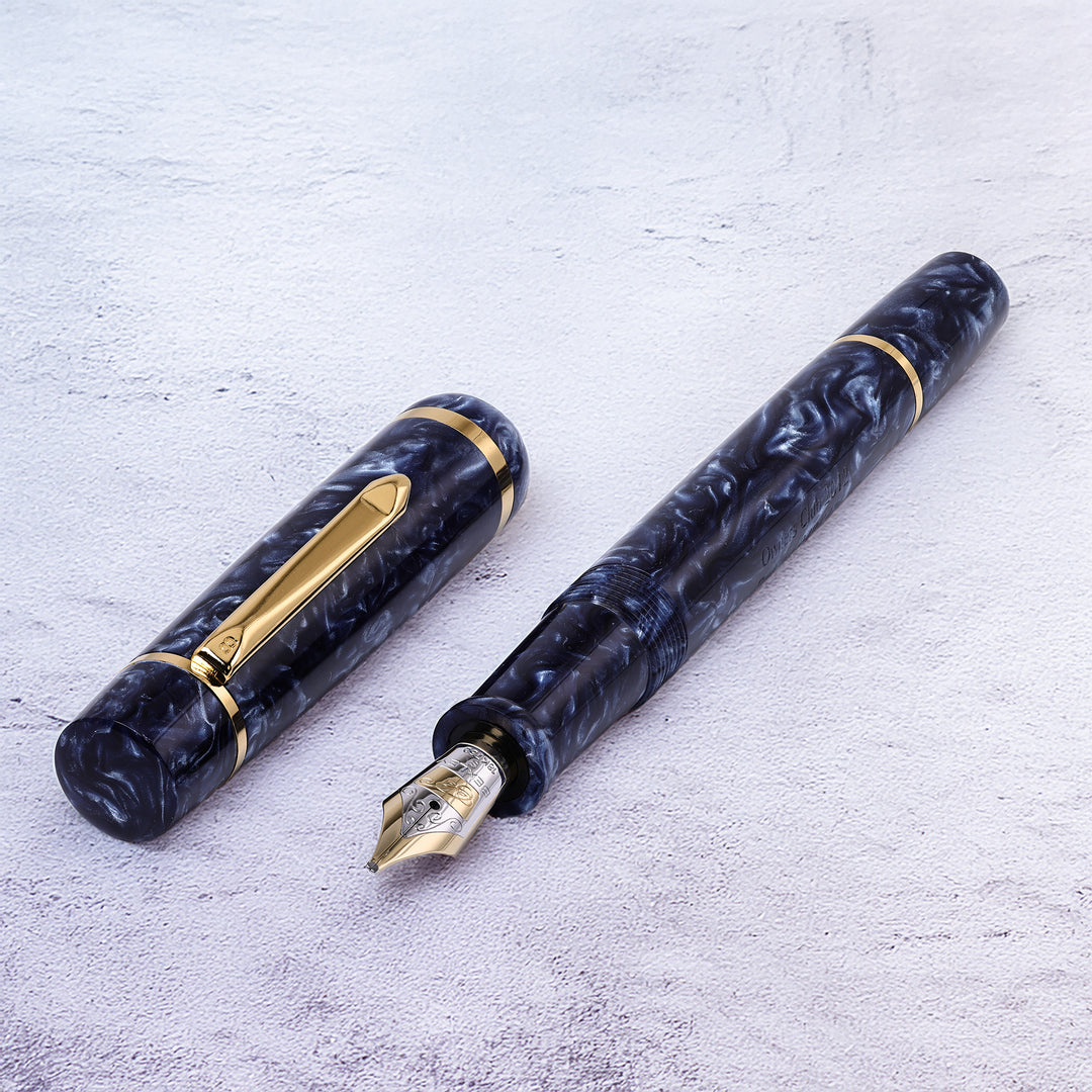 Bexley 2012 Owners Club Blue Marble Fountain Pen