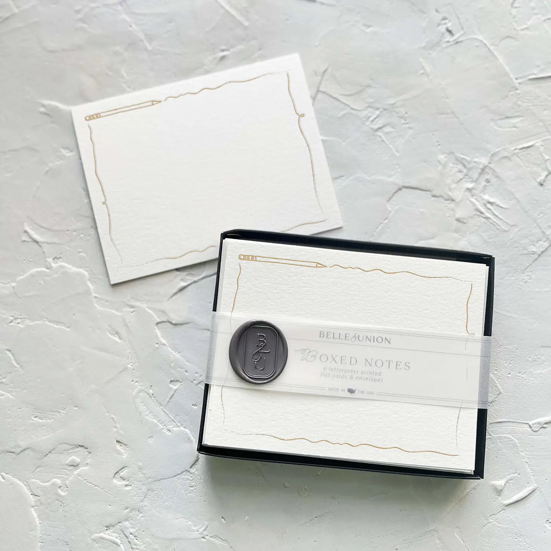 Boxed Note Cards (6ct.) Pencil