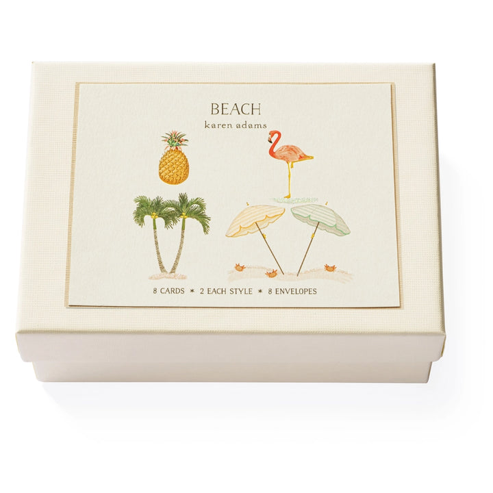 Karen Adams - Beach Notecard Box (5.5" x 4.25")