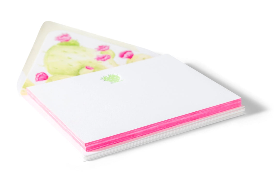 Cactus - Letterpress Flat Notecard  4.25” x 5.5”  (6ct)