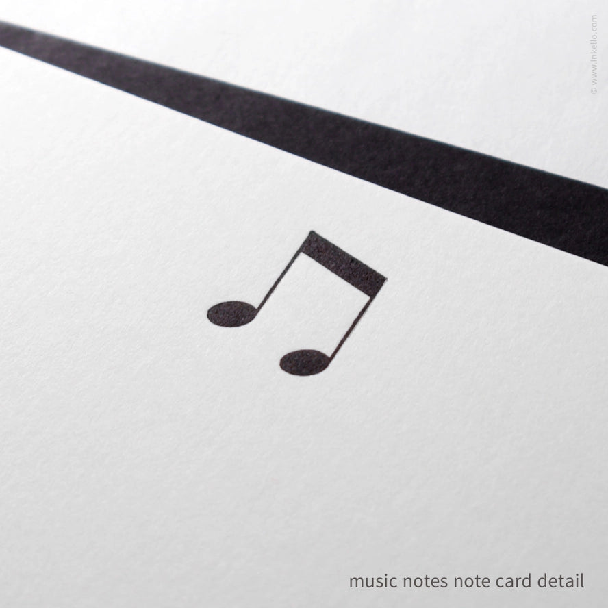 Flat Note Card Set with Music Notes