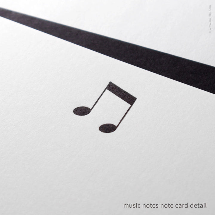 Flat Note Card Set with Music Notes