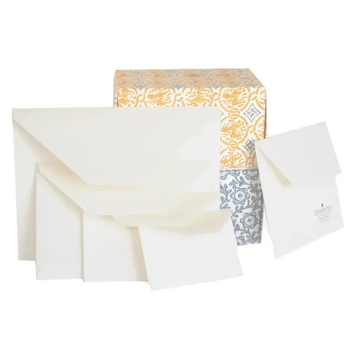 Medieval Envelope 6.25" x 8.3"- White/Cream (100Ct) | Rossi 1931 Italian Stationery