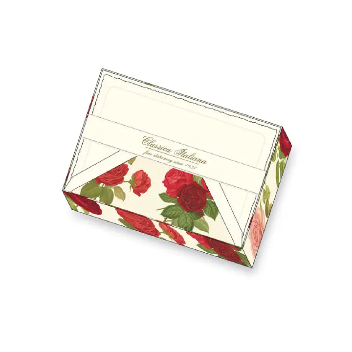 Rose Notecards 4.25"  x 6.5" (10ct.) | Rossi 1931 Italian Stationery