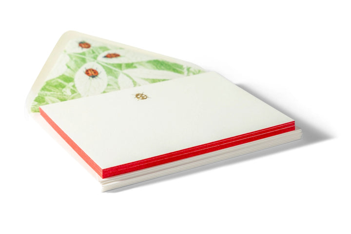 Ladybug - Letterpress Flat Notecard  4.25” x 5.5”  (6ct) (Copy)