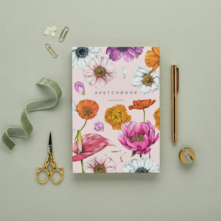 Floral Brights - Hardback Sketchbook (A5)