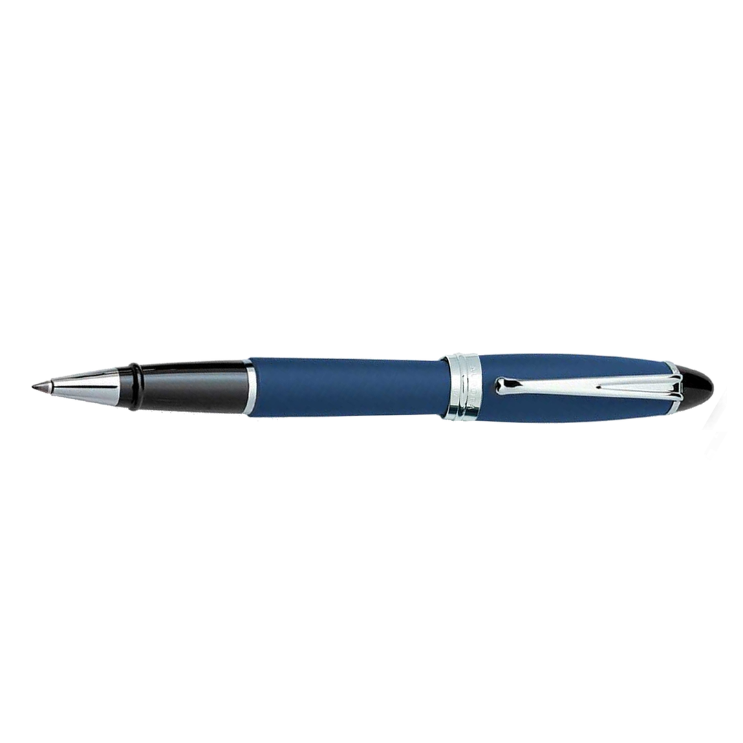 Aurora Ipsilon Satin Blue & Chrome - Rollerball