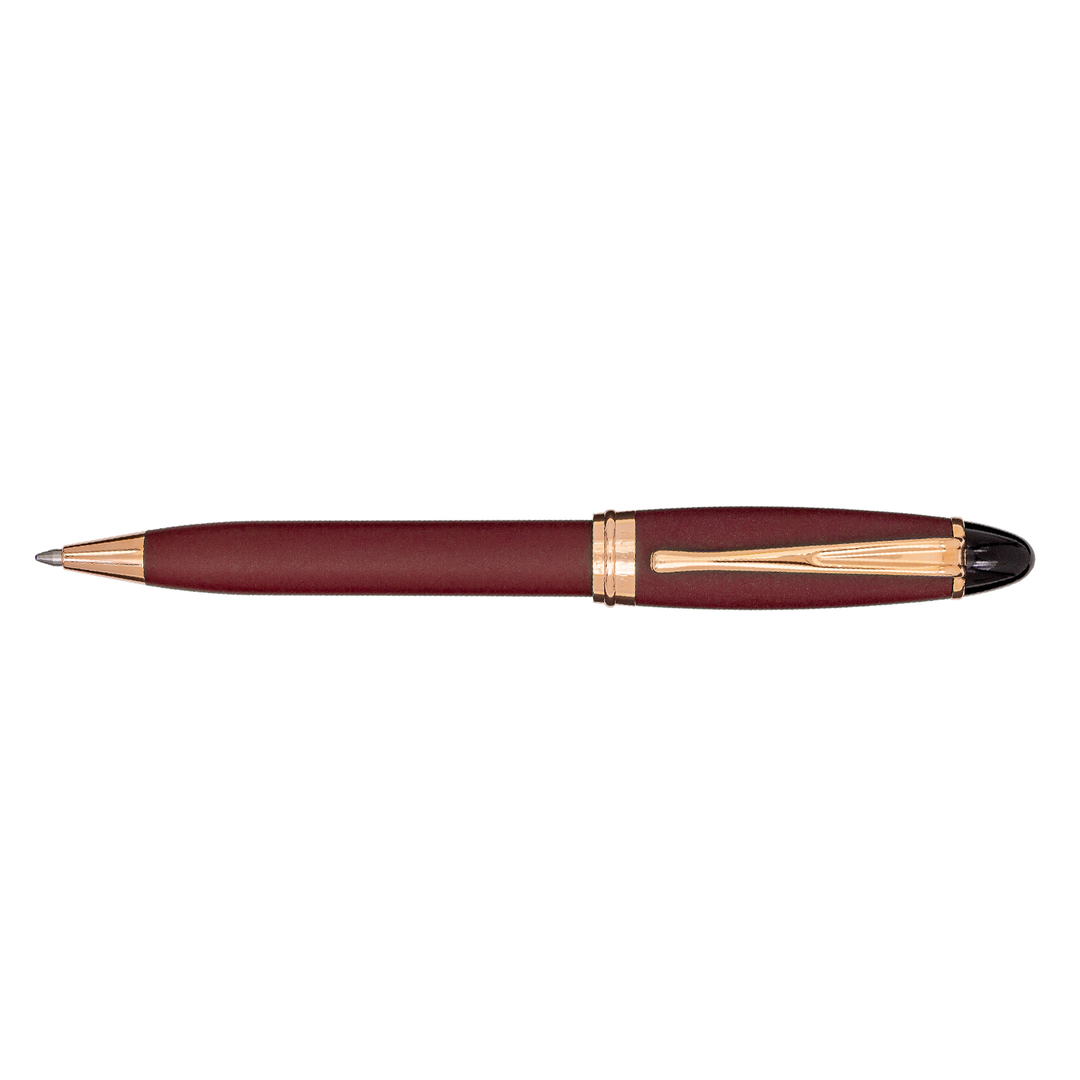 Aurora Ipsilon Satin Burgundy & Gold - Ballpoint