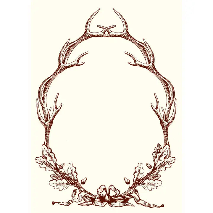 Alexa Pulitzer Antler Wreathe Note Card with Plain Envelope