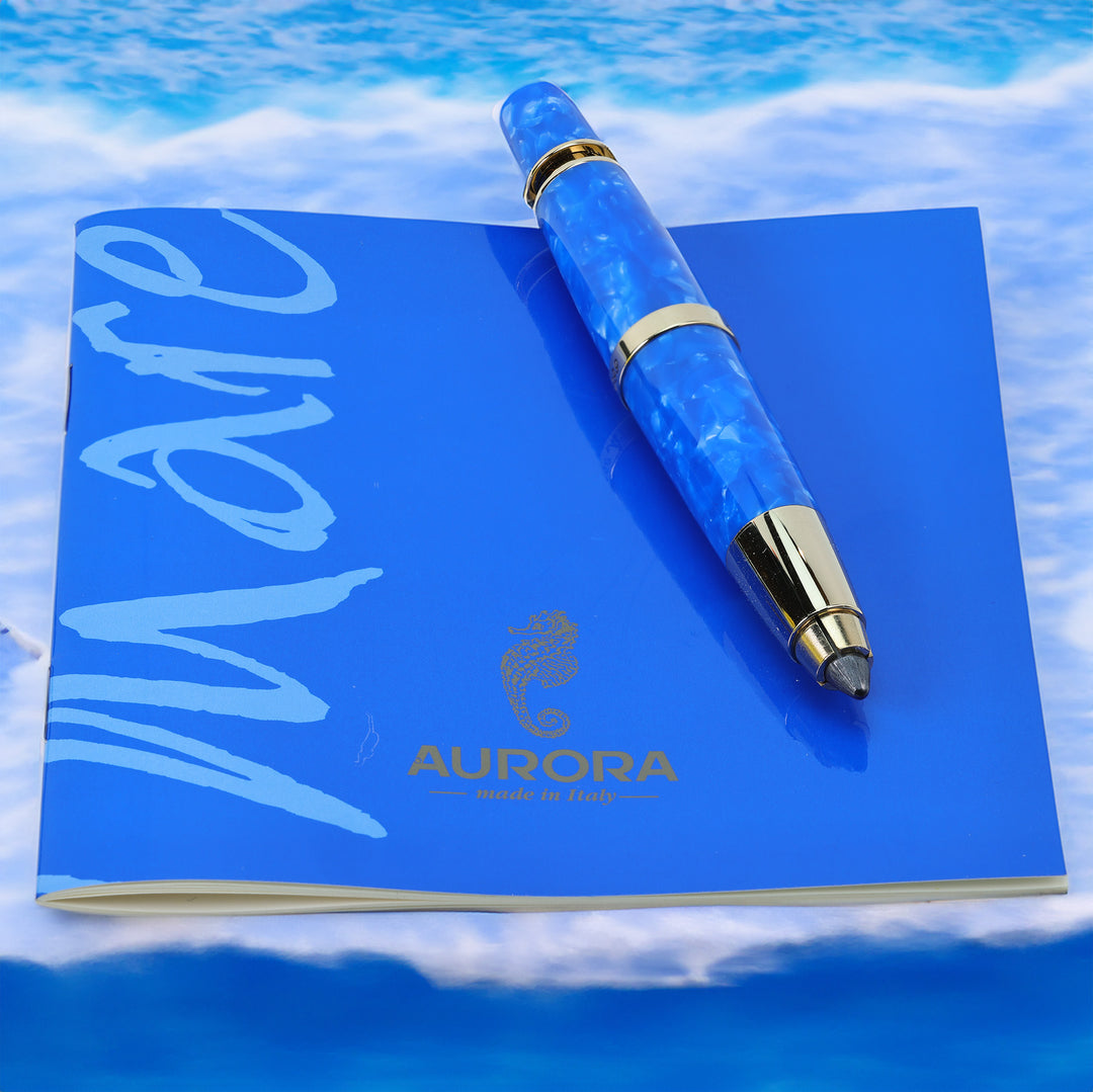 Aurora Limited Edition Mare Blue & Gold  - Sketch Pencil with Pen Holder
