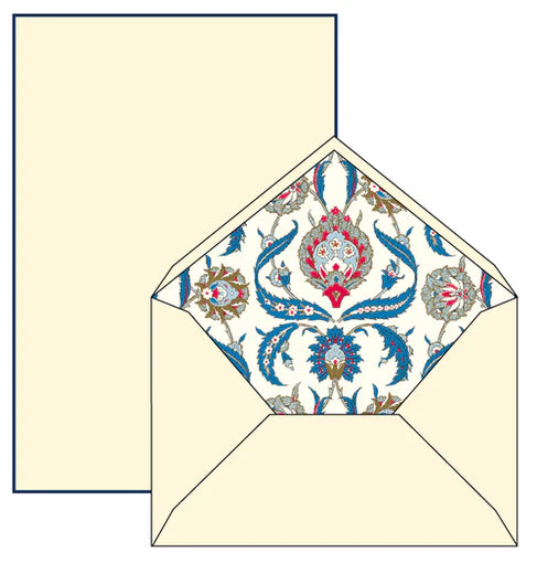 Feather Florentine Writing Paper and Lined Envelopes 6.25" x 8.50" (10ct.) | Rossi 1931 Italian Stationery