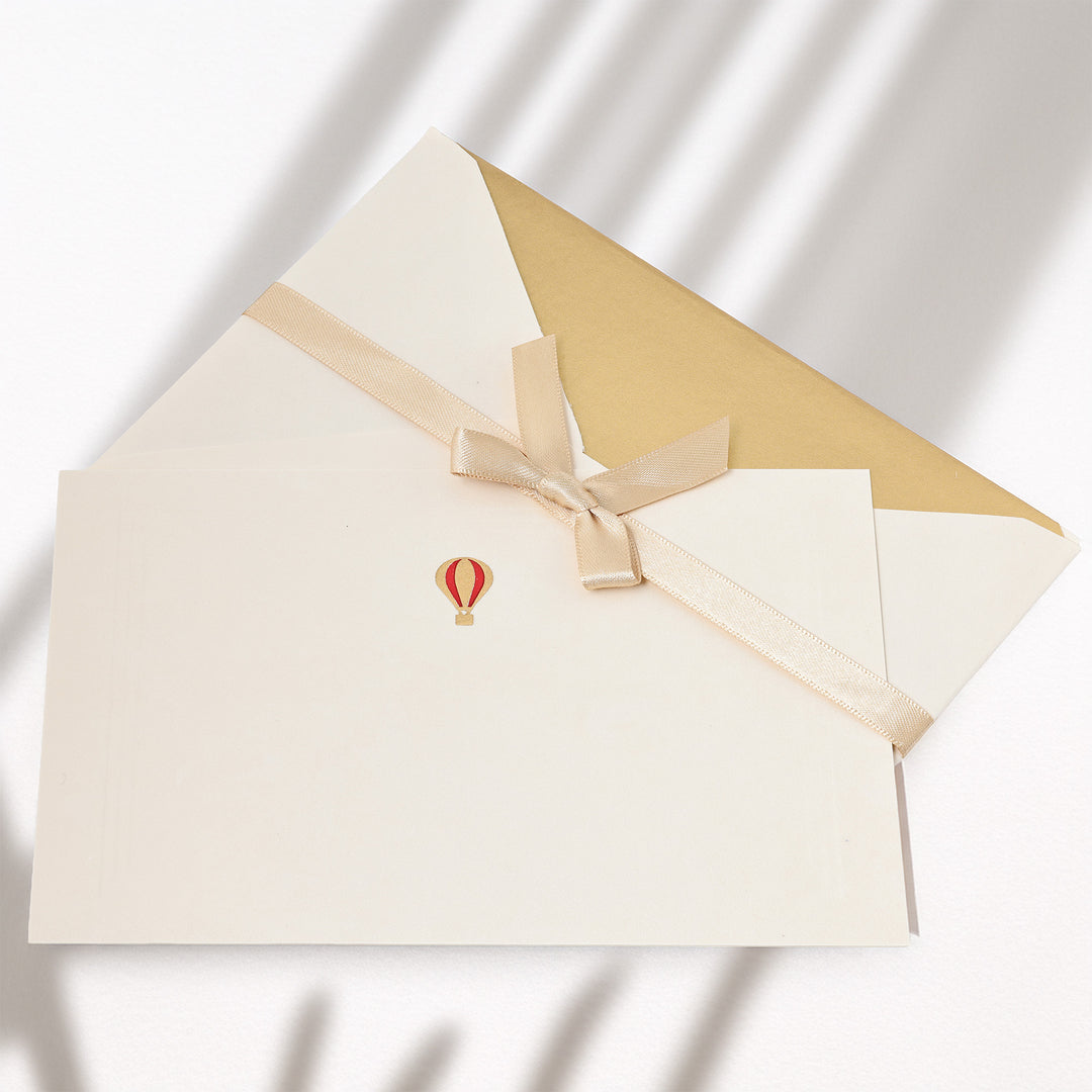 Balloon Flat Notecards 4.25"  x 6.5" (10ct.) | Rossi 1931 Italian Stationery