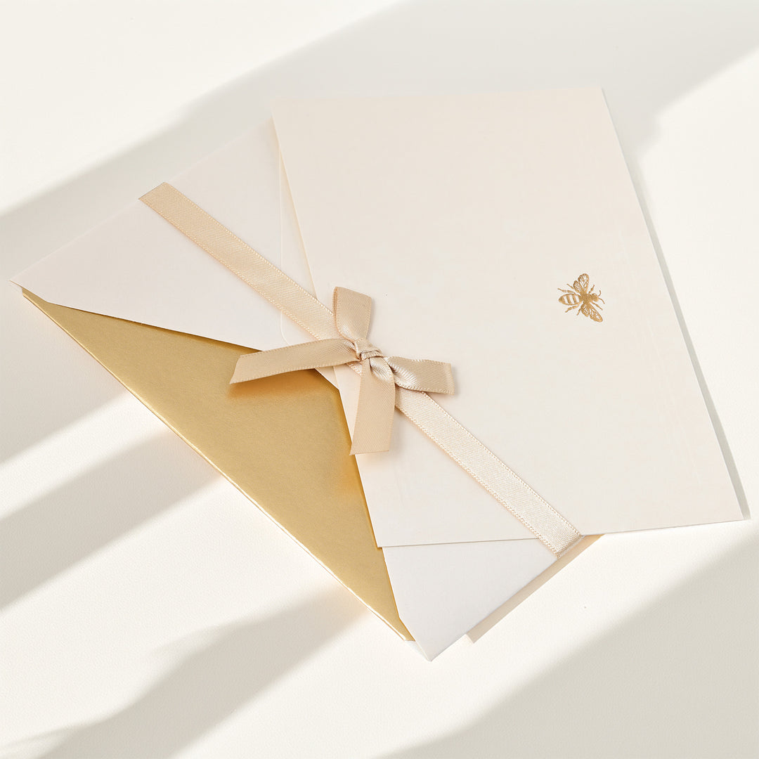 Bee Flat Notecards 4.25"  x 6.5" (10ct.) | Rossi 1931 Italian Stationery