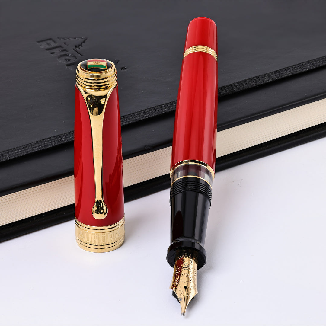 Aurora 1997 Bicentennial LE Italian Flag - Red Fountain Pen