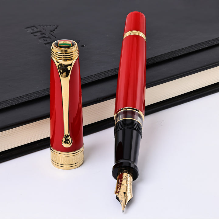 Aurora 1997 Bicentennial LE Italian Flag - Red Fountain Pen
