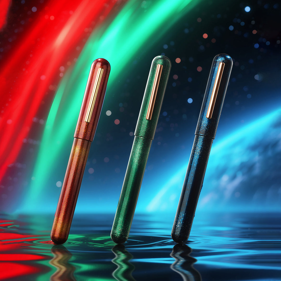 IKKAKU By Nahvalur Moon Trilogy Fountain Pens - Blood Moon