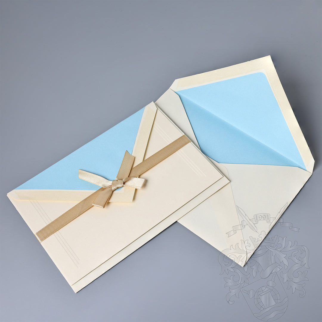 Ice Blue Flat Notecards 4.25"  x 6.5" (25ct.) | Rossi 1931 Italian Stationery