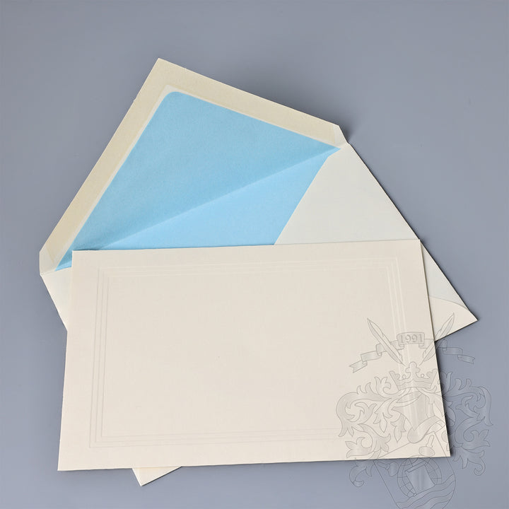 Ice Blue Flat Notecards 4.25"  x 6.5" (25ct.) | Rossi 1931 Italian Stationery