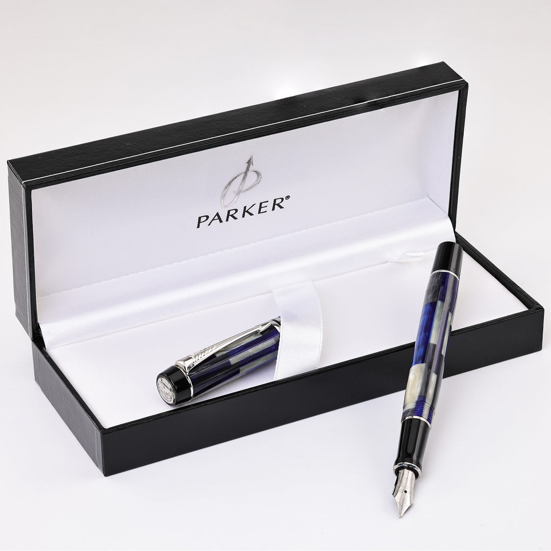 Parker Duofold Mosaic Blue Fountain Pen
