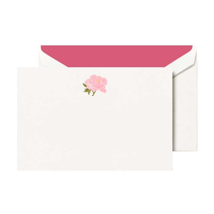 Crane 4.24" x 6.375" Flat Cards & Envelopes 10pk - Peony Card