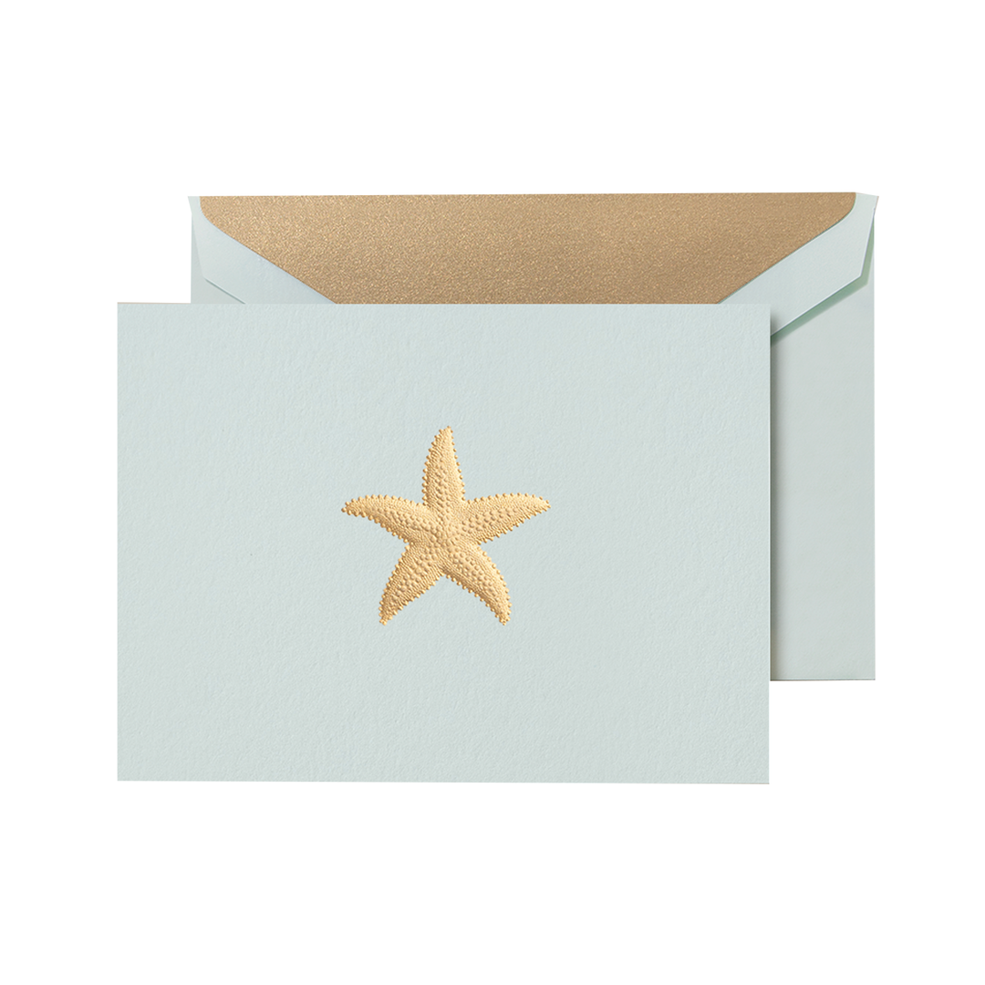 Crane 3 13/16" x 5 3/16" Cards & Envelopes 10pk - Starfish