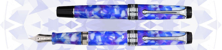 Aurora Optima Fountain Pen - Caleidoscope Luce Blu