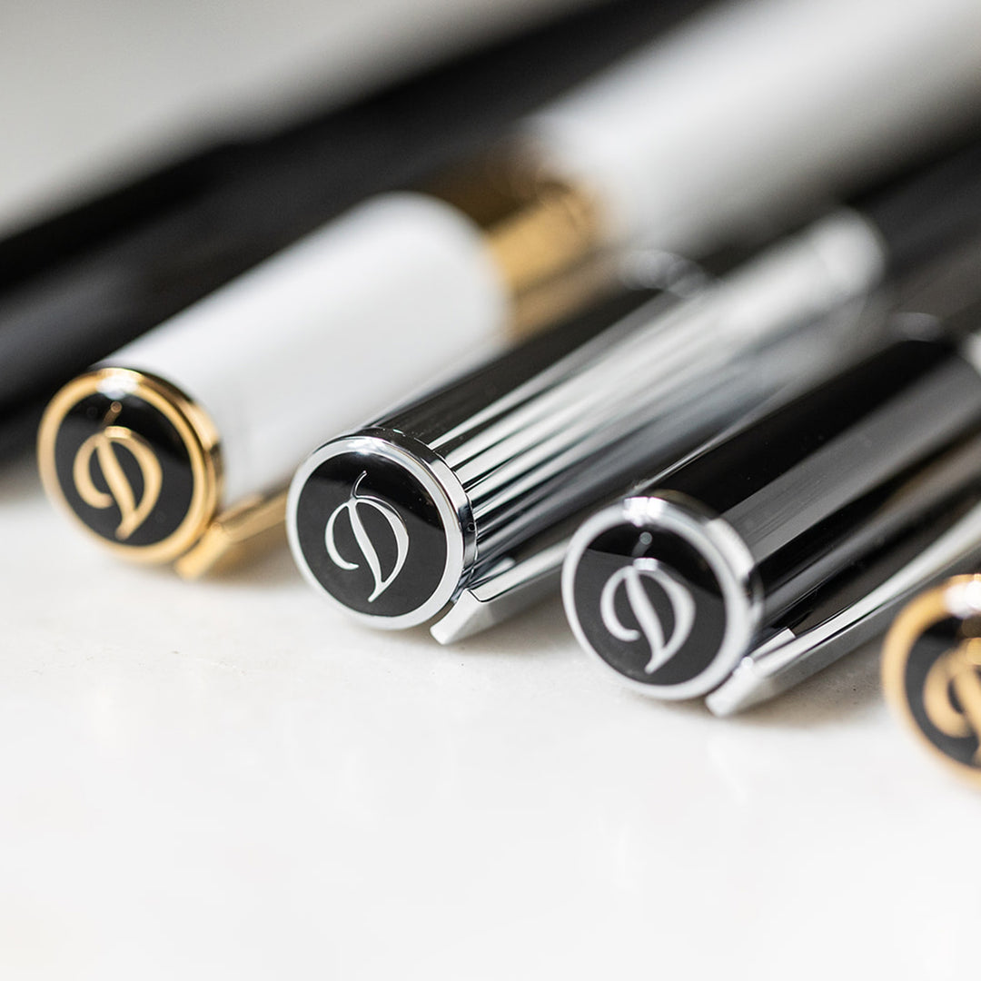S.T. Dupont Initial Rollerball Black and Chrome