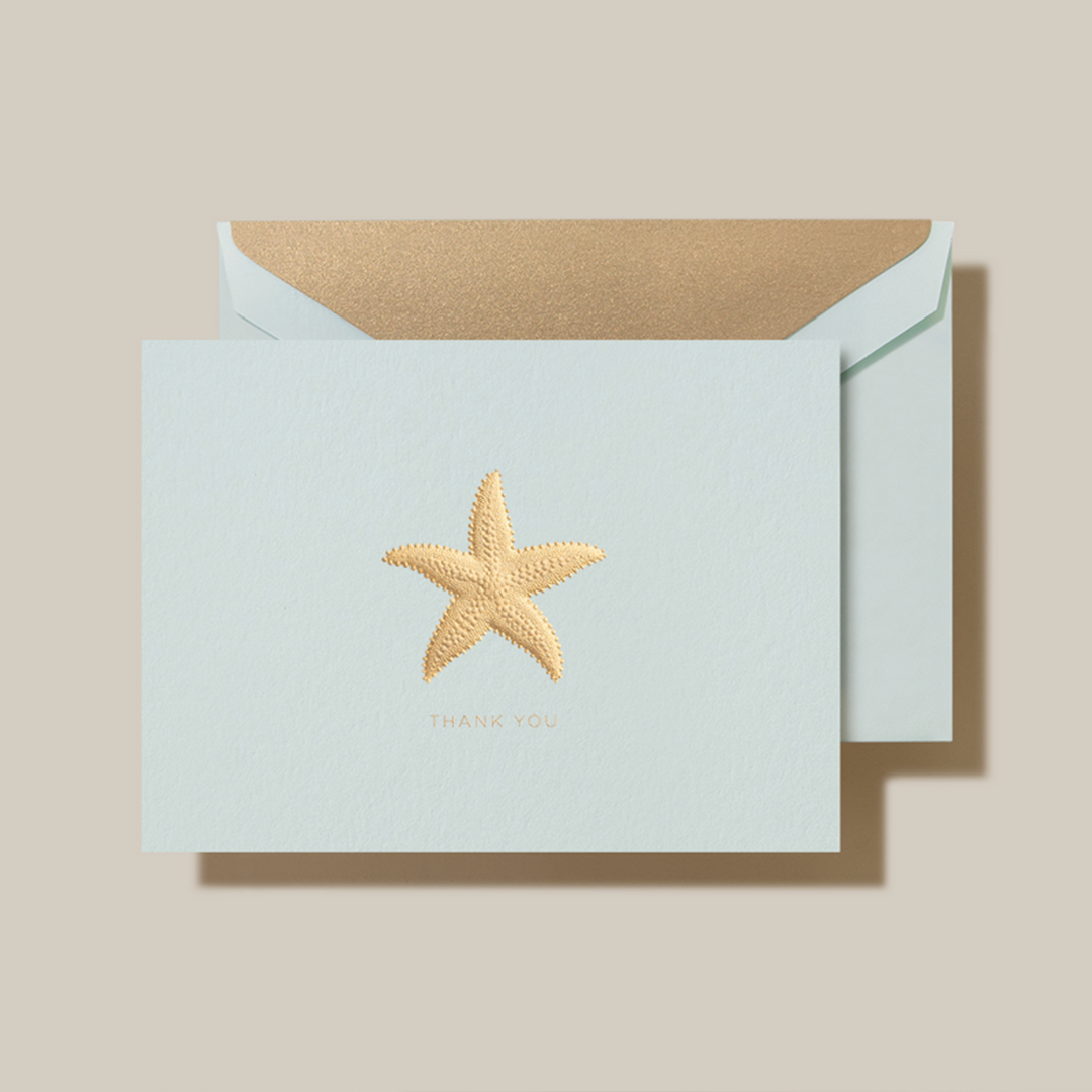 Crane Engraved Thank You Notes 10/10 - Starfish