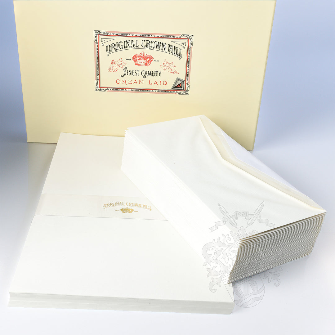 Classic Laid Note Card Presentation Boxes A4 | Original Crown Mill