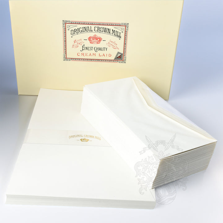Classic Laid Note Card Presentation Boxes A4 | Original Crown Mill