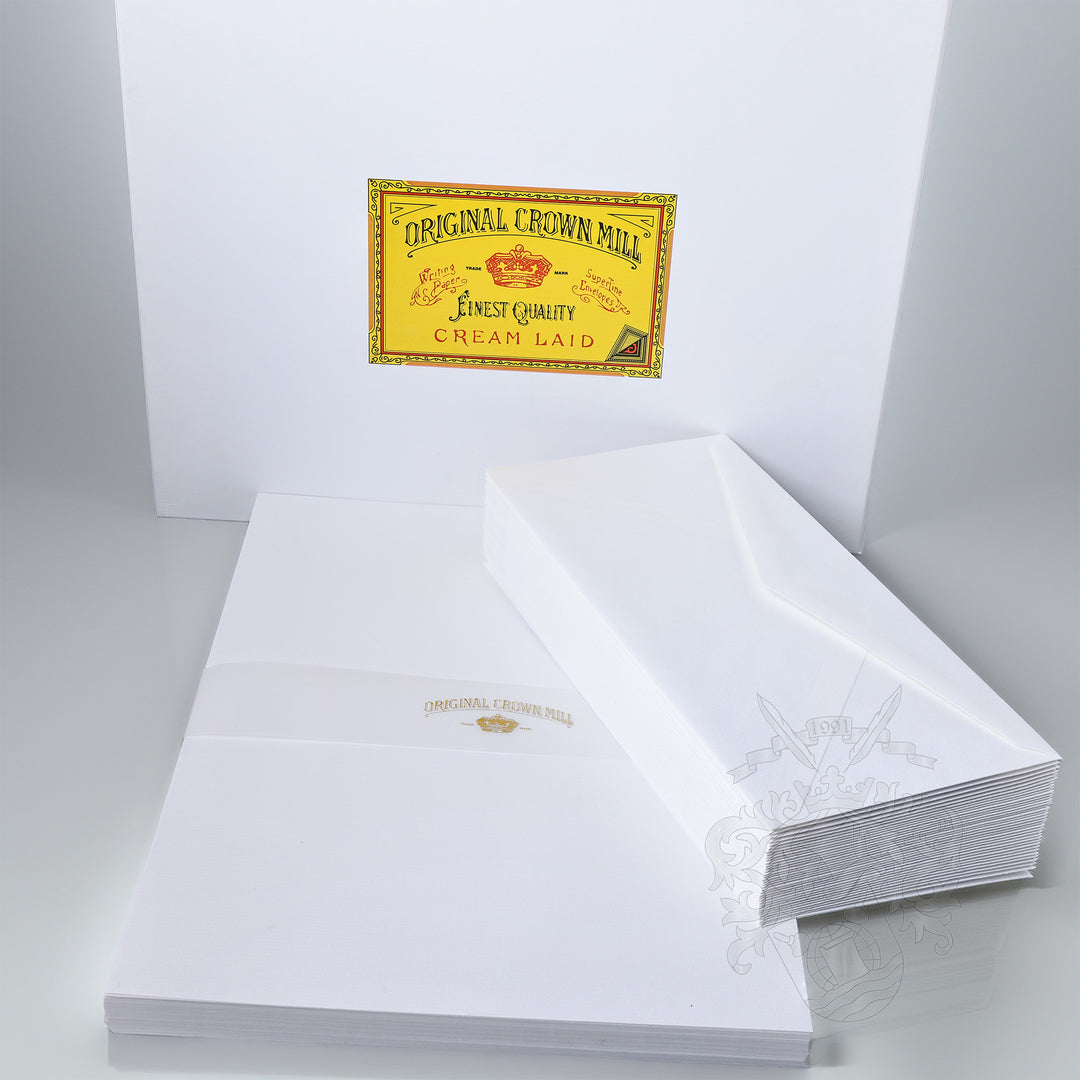 Classic Laid Note Card Presentation Boxes A4 | Original Crown Mill