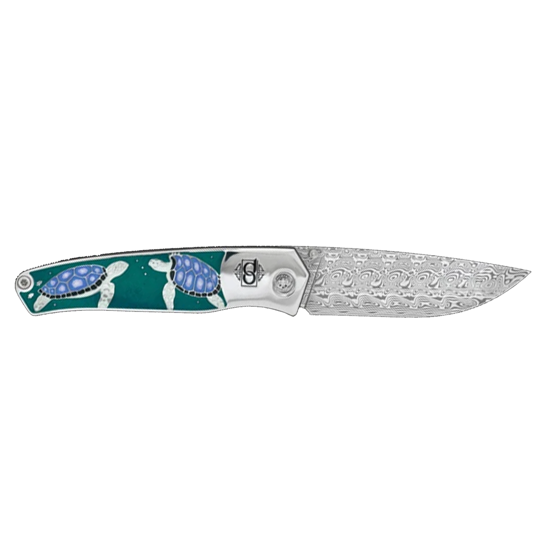 David Oscarson Sea Turtle Folding Knife