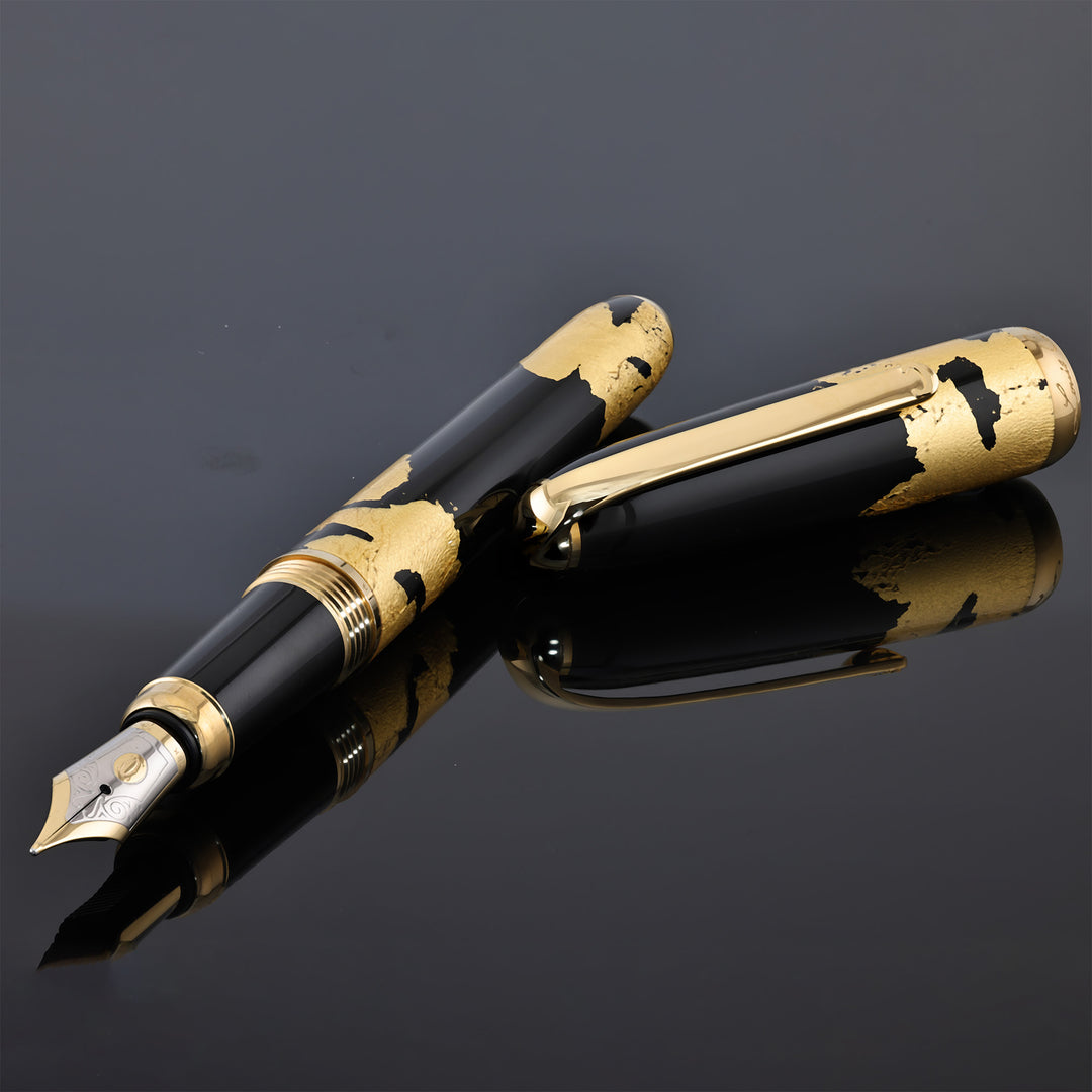 Cartier dandy Black Lacquer Gold Foils LE Founten Pen