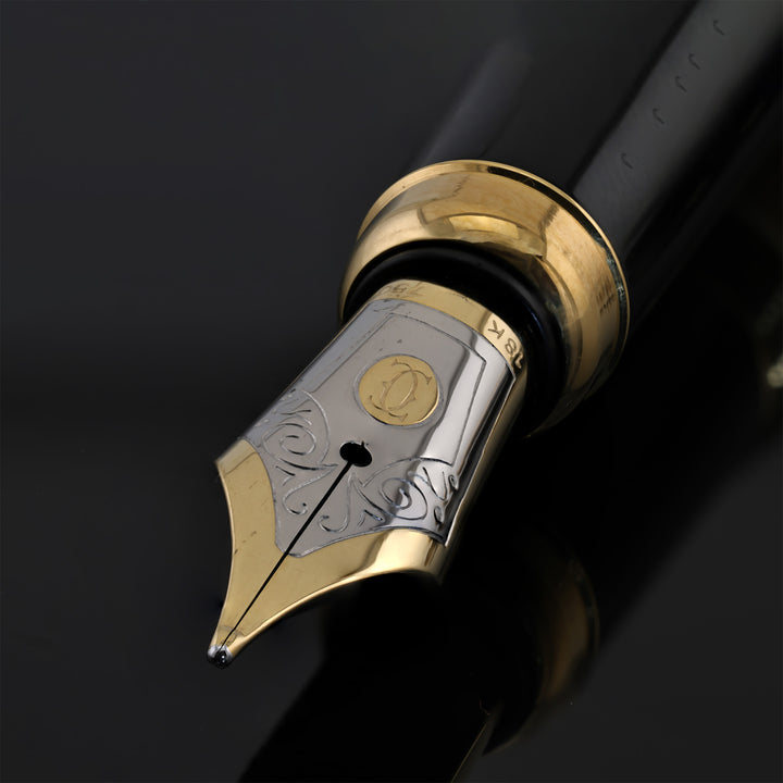 Cartier dandy Black Lacquer Gold Foils LE Founten Pen