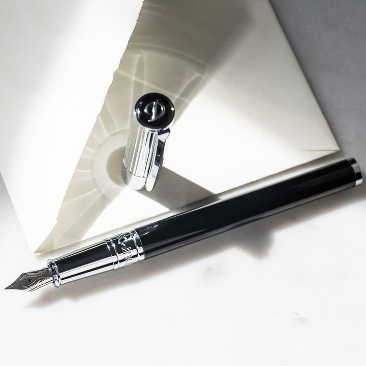 S.T. Dupont Initial Fountain Pen Black Duo Tone