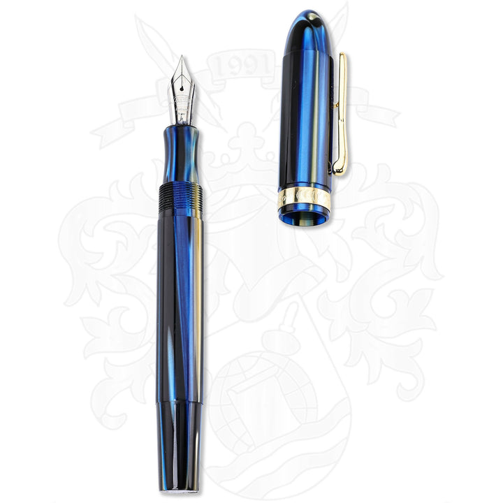 Conklin Nozac Limited edition Black and Blue Stripe Fountain Pen