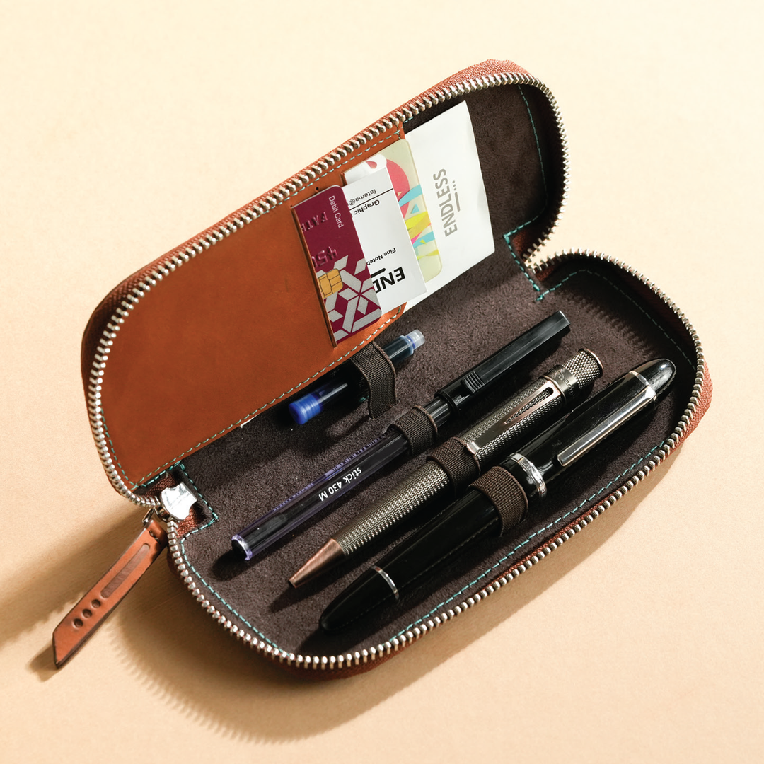Endless Pen Pouch - Brown