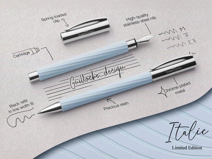 Faber-Castell Design Ambition Italic Ice Blue - Fountain Pen