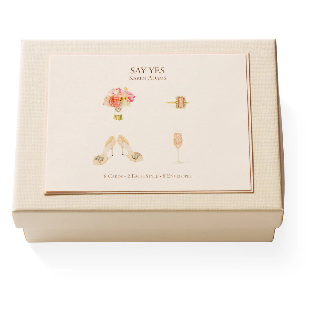 Karen Adams - Say yes Note Card Box  (5.5" x 4.25")