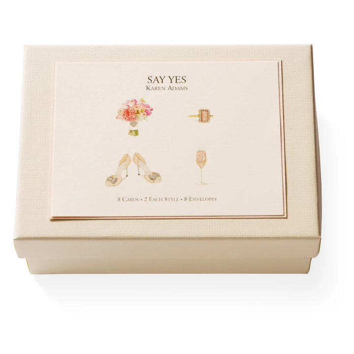 Karen Adams - Say yes Note Card Box  (5.5" x 4.25")