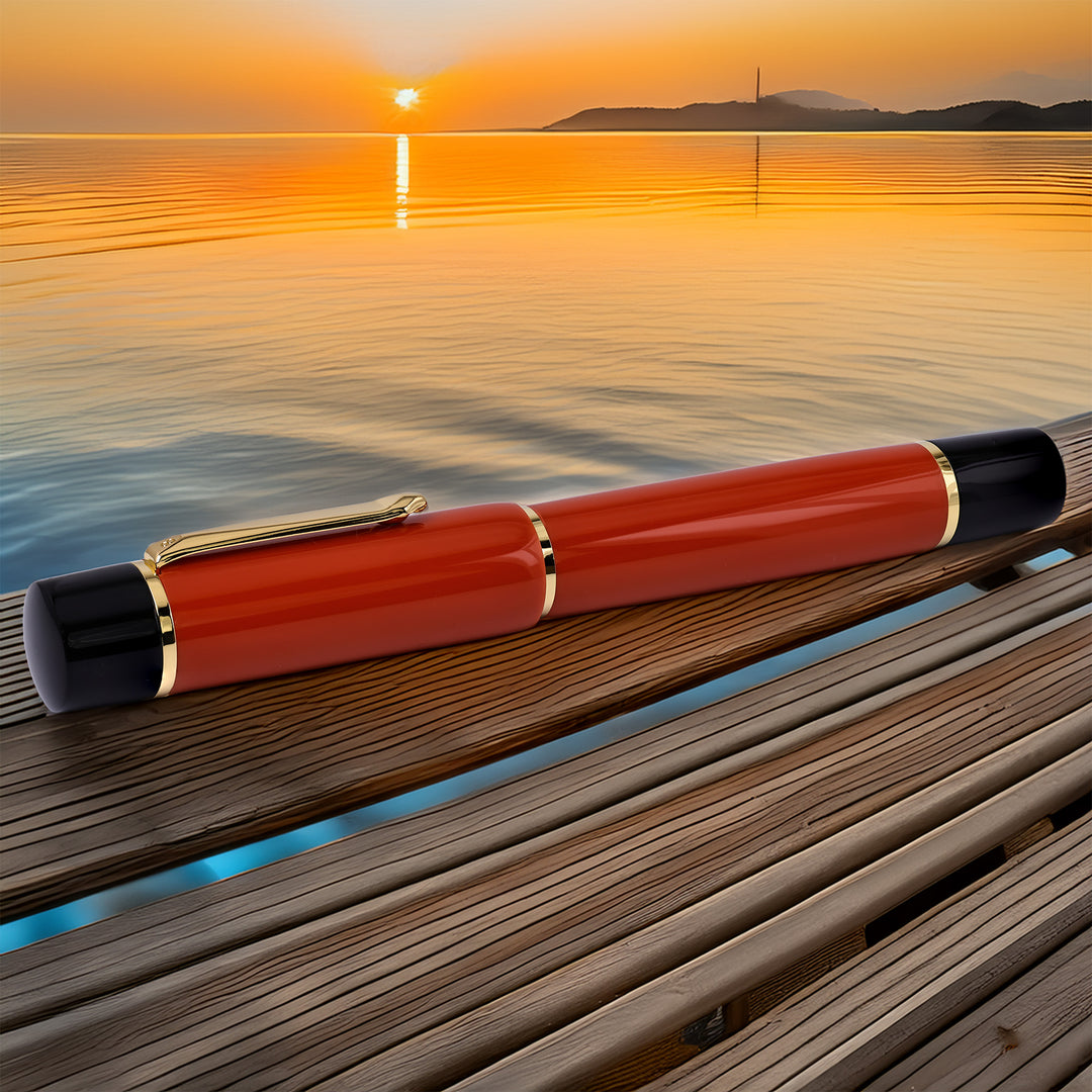 Bexley Corona Orange Sunset Fountain Pen
