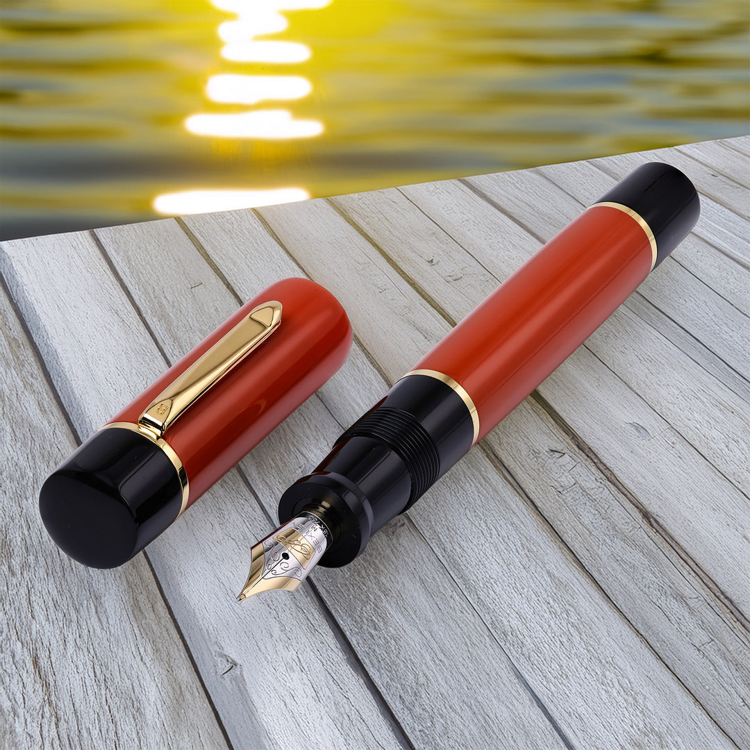Bexley Corona Orange Sunset Fountain Pen