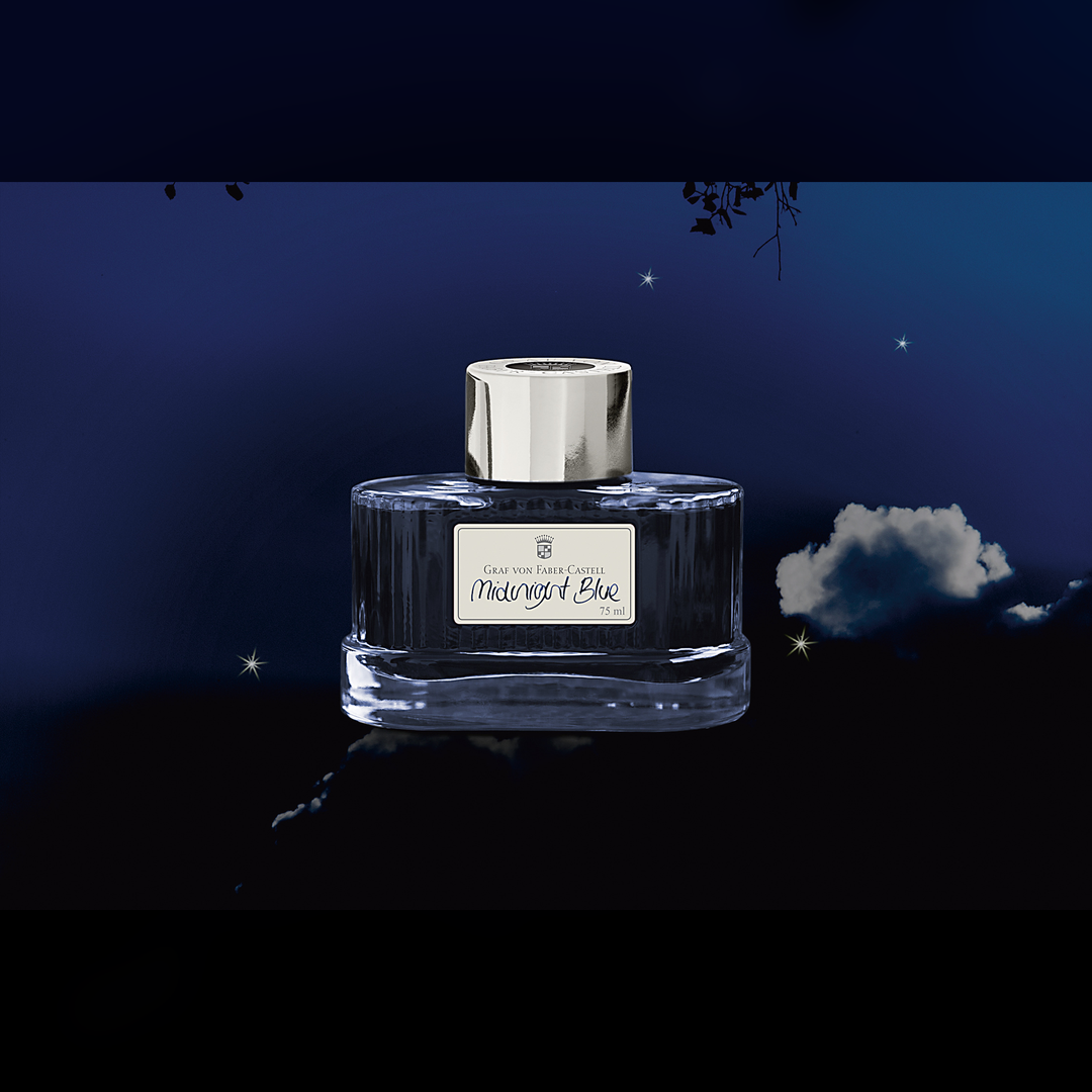 Graf von Faber-Castell 75ml Ink Bottle - Midnight Blue