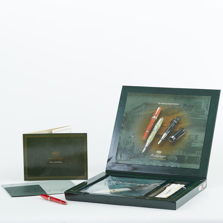 Montegrappa Historia Red w/ Silver Trim - Fountain Pen