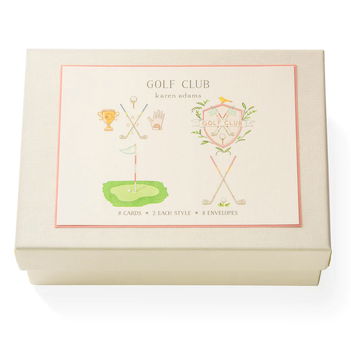 Karen Adams - Golf Club Notecard Box (x8)