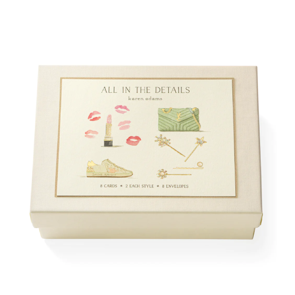 Karen Adams - All In The Details Note Card Box (5.5" x 4.25")