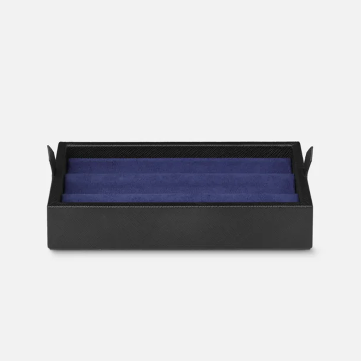 Montblanc Leather Desk Box for 3 Writing Instruments & Ink Bottle - Black